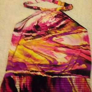 Watercolor halter top